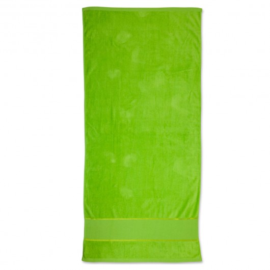 Kelly Green Terry Velour Beach Towels